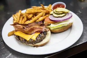 Hamburger and Fries
