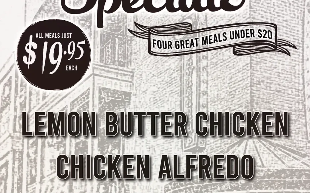 Mid Week Specials at Crawdaddy’s – Four Great Meals Under $20