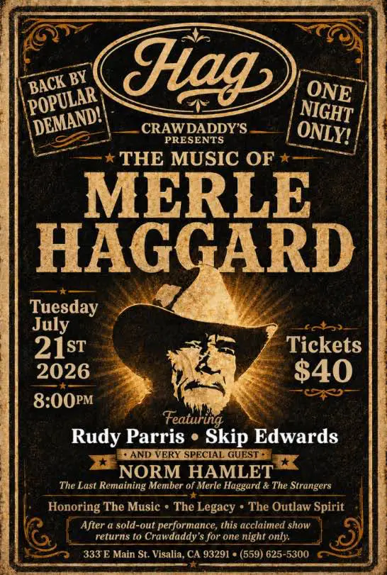 Merle Haggard tribute flyer