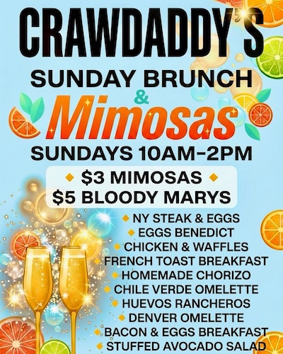 Sunday Brunch at Crawdaddys